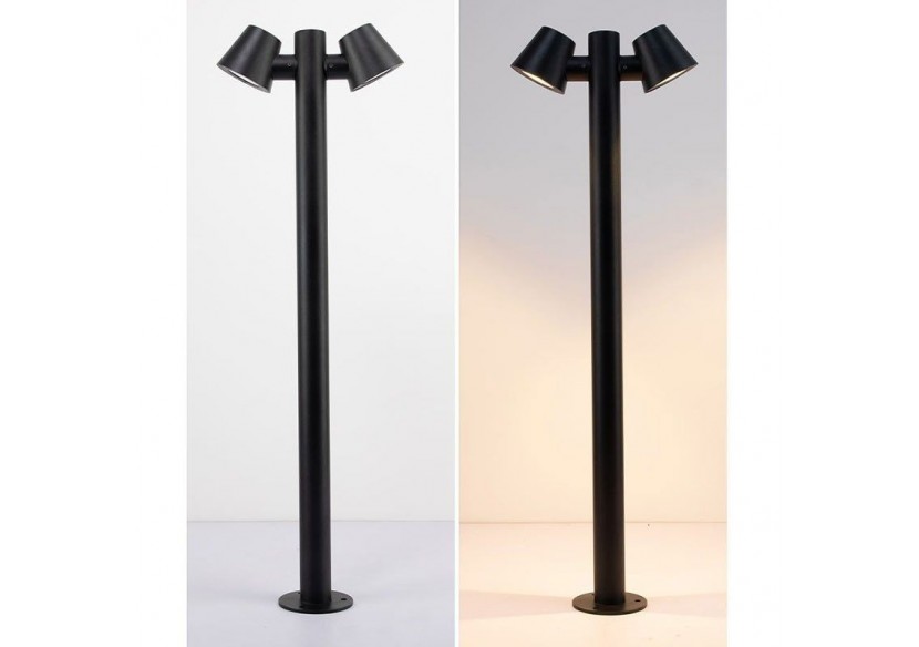 Lampadaire double en acier 2xGU10 Max 35W IP44 - L1555-N - Barcelona LED Lampadaire double en acier 2xGU10 Max 35W IP44 - L1555-N - Barcelona LED