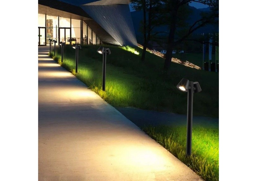 Lampadaire double en acier 2xGU10 Max 35W IP44 - L1555-N - Barcelona LED Lampadaire double en acier 2xGU10 Max 35W IP44 - L1555-N - Barcelona LED