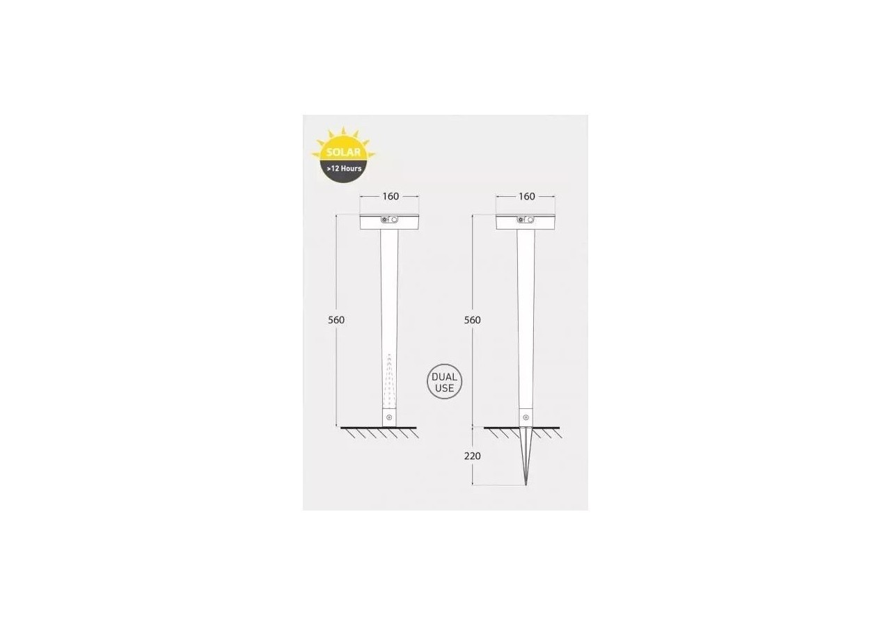 Borne solaire FIORINA FUMAGALLI avec capteur et CCT - FI1.542.000.A0S1K - Barcelona LED