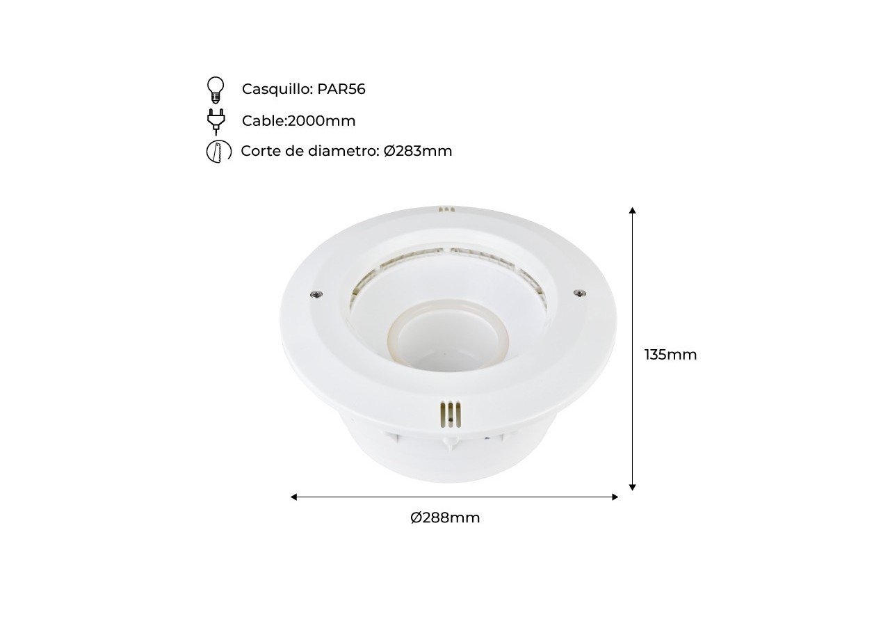 Boîtier pour spot de piscine LED PAR 56 - B2150 - Barcelona LED