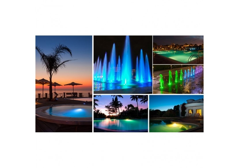 Spot piscine LED RGB IP68 avec télécommande - B2120RGB - Barcelona LED