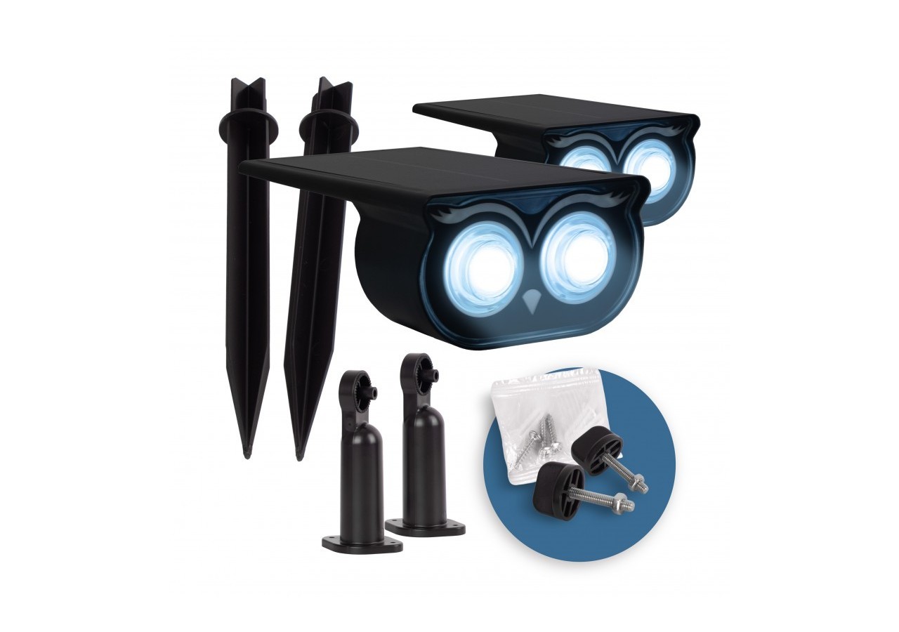 Pack x 2-Spot solaire LED sur piquet-1W (2x0,5W)-IP65 - SL26-BF - Barcelona LED