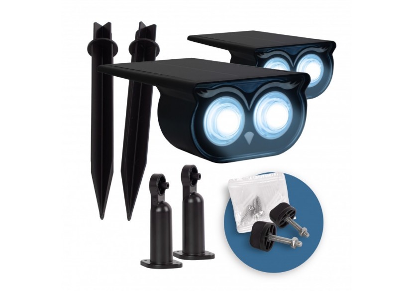 Pack x 2-Spot solaire LED sur piquet-1W (2x0,5W)-IP65 - SL26-BF - Barcelona LED