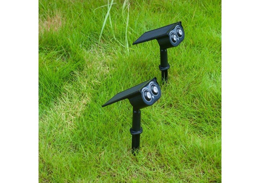 Pack x 2-Spot solaire LED sur piquet-1W (2x0,5W)-IP65 - SL26-BF - Barcelona LED