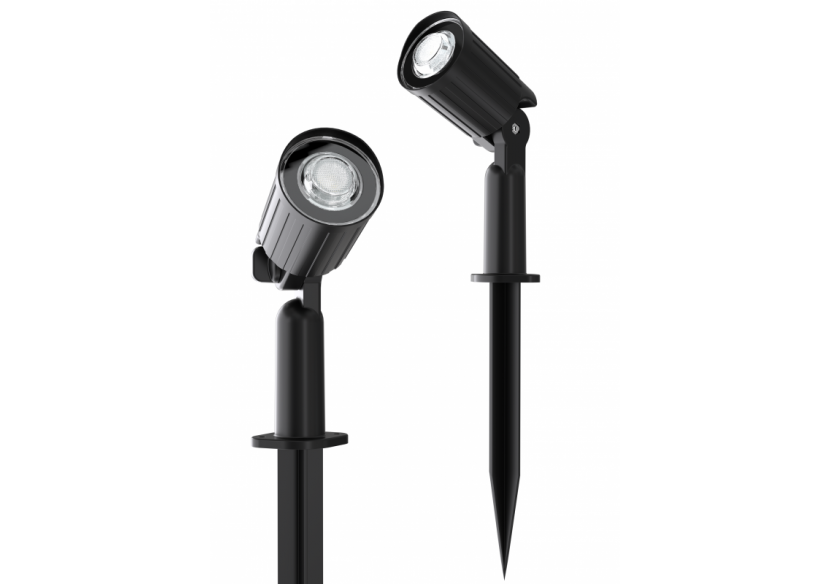 Kit x 4 spots sur piquet avec panneau solaire-5W-IP66-3000K - SL27-BC - Barcelona LED