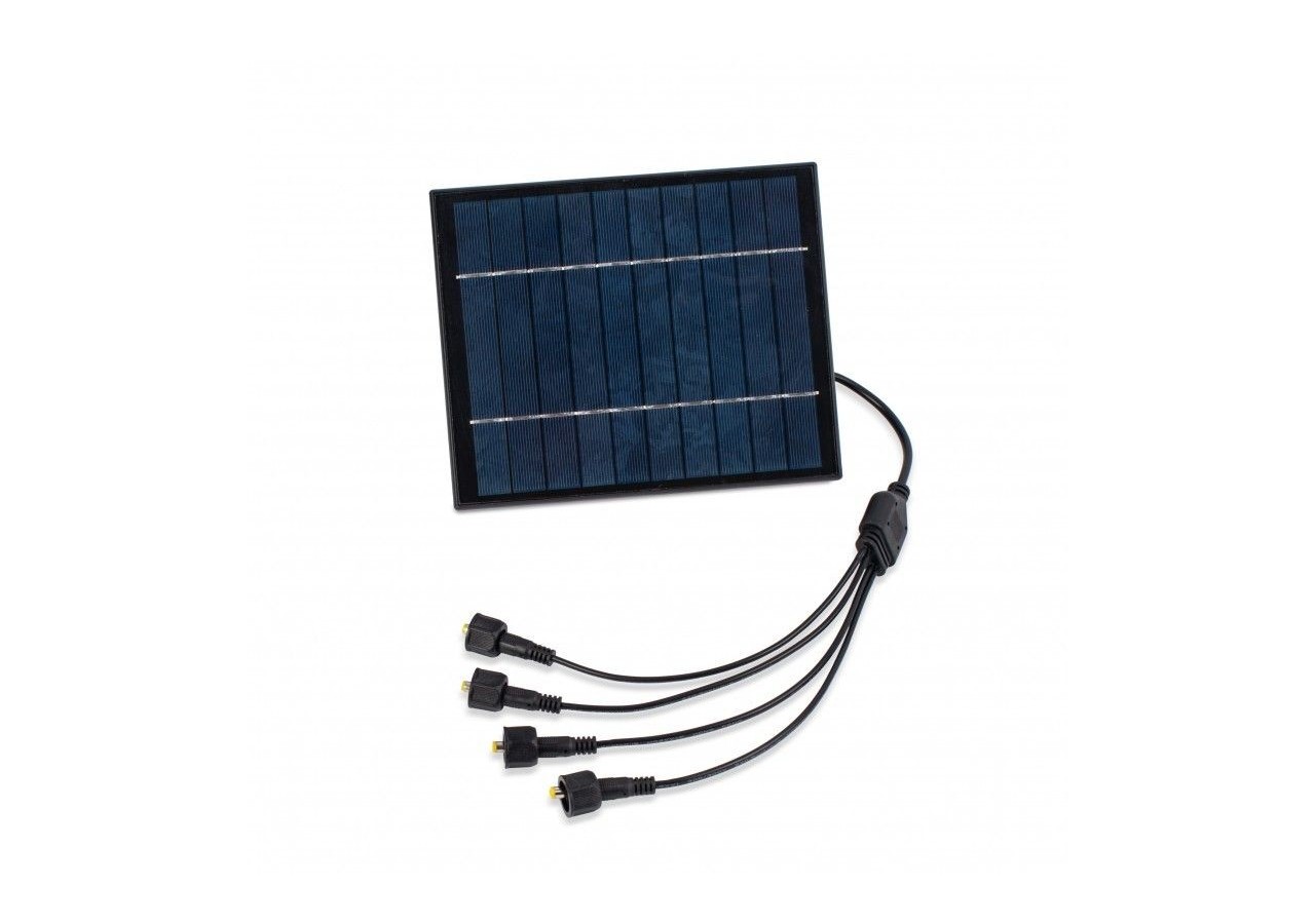 Kit x 4 spots sur piquet avec panneau solaire-5W-IP66-3000K - SL27-BC - Barcelona LED