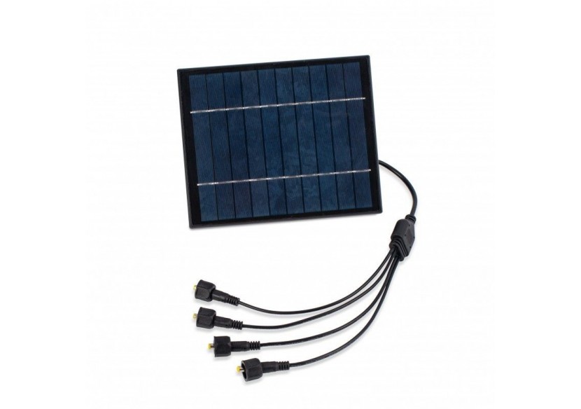 Kit x 4 spots sur piquet avec panneau solaire-5W-IP66-3000K - SL27-BC - Barcelona LED