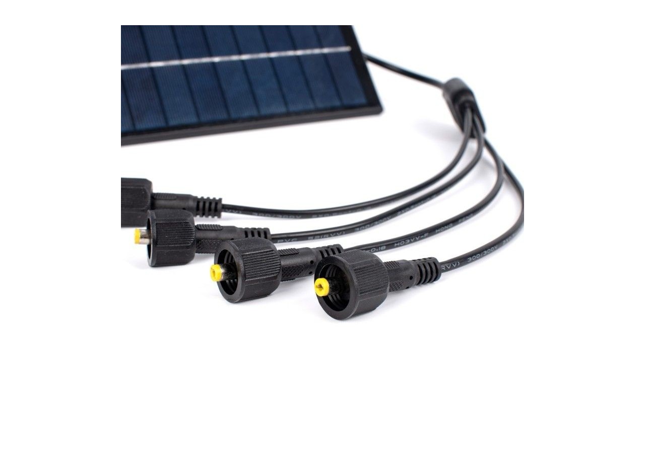 Kit x 4 spots sur piquet avec panneau solaire-5W-IP66-3000K - SL27-BC - Barcelona LED