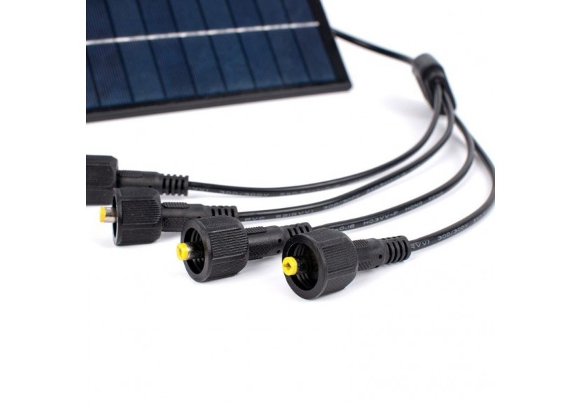 Kit x 4 spots sur piquet avec panneau solaire-5W-IP66-3000K - SL27-BC - Barcelona LED