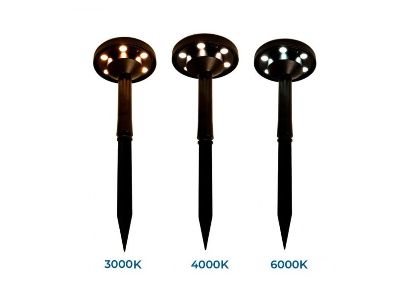 Pack x 2-Spot solaire LED CCT extérieur sur piquet- 1W-IP65 - SL28-CCT - Barcelona LED