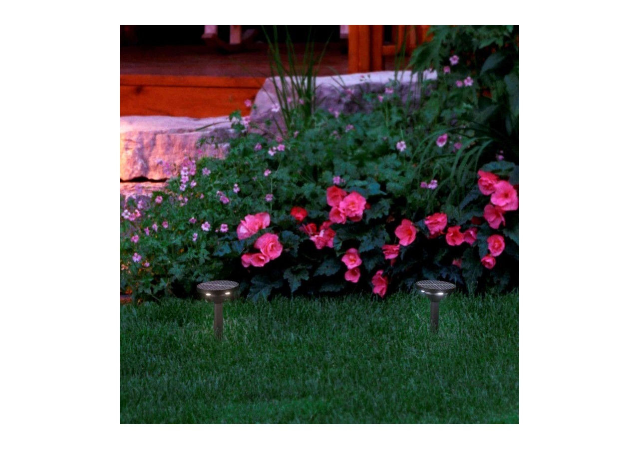 Pack x 2-Spot solaire LED CCT extérieur sur piquet- 1W-IP65 - SL28-CCT - Barcelona LED