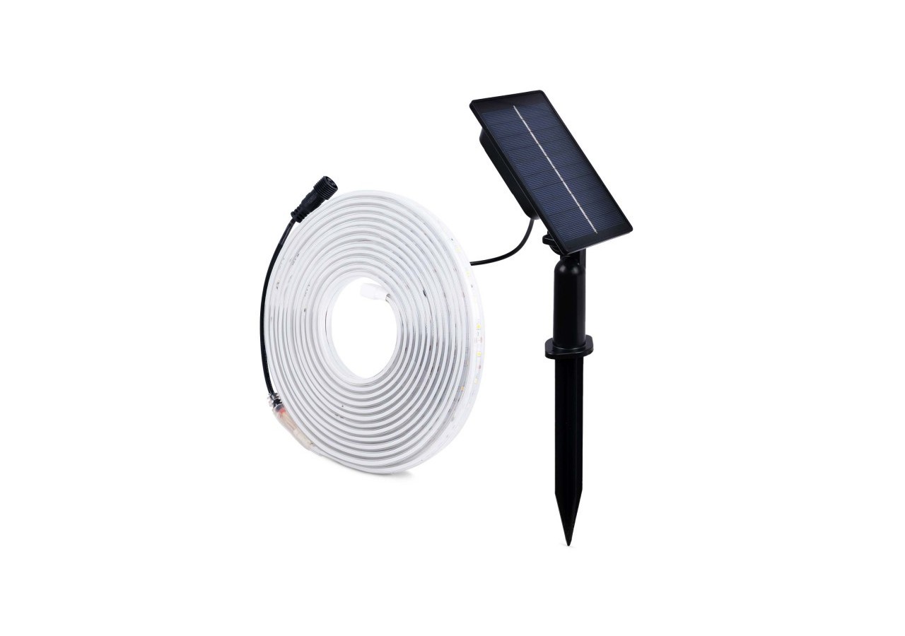 Ruban LED solaire extérieur avec télécommande 18W-12mm-5m-2700K-IP65 - SL29-18W - Barcelona LED