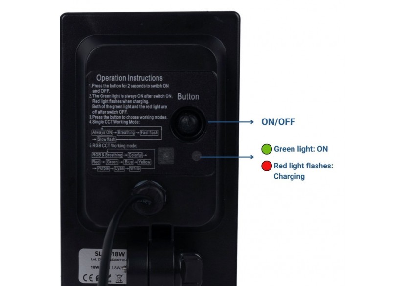 Ruban LED solaire extérieur avec télécommande 18W-12mm-5m-2700K-IP65 - SL29-18W - Barcelona LED