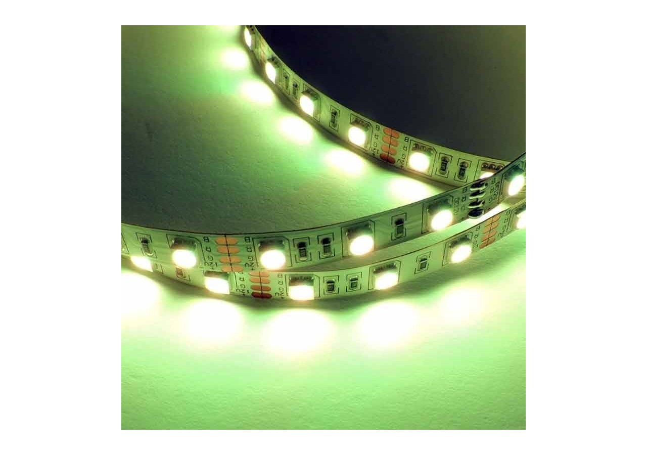 Ruban LED 12V DC 72W 10mm multicolore RGB IP20 (SMD505050 60ch/m) Rouleau de 5m - B1546-IP20 - Barcelona LED