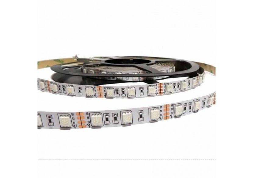 Ruban LED 12V DC 72W 10mm multicolore RGB IP20 (SMD505050 60ch/m) Rouleau de 5m - B1546-IP20 - Barcelona LED Ruban LED 12V DC 72W 10mm multicolore RGB IP20 (SMD505050 60ch/m) Rouleau de 5m - B1546-IP20 - Barcelona LED