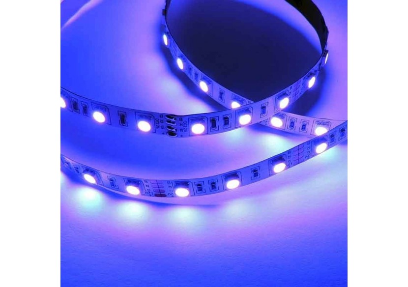 Ruban LED 12V DC 72W 10mm multicolore RGB IP20 (SMD505050 60ch/m) Rouleau de 5m - B1546-IP20 - Barcelona LED Ruban LED 12V DC 72W 10mm multicolore RGB IP20 (SMD505050 60ch/m) Rouleau de 5m - B1546-IP20 - Barcelona LED