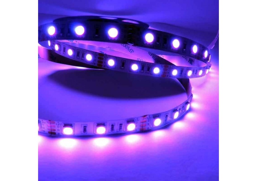 Ruban LED 12V DC 72W 10mm multicolore RGB IP20 (SMD505050 60ch/m) Rouleau de 5m - B1546-IP20 - Barcelona LED Ruban LED 12V DC 72W 10mm multicolore RGB IP20 (SMD505050 60ch/m) Rouleau de 5m - B1546-IP20 - Barcelona LED