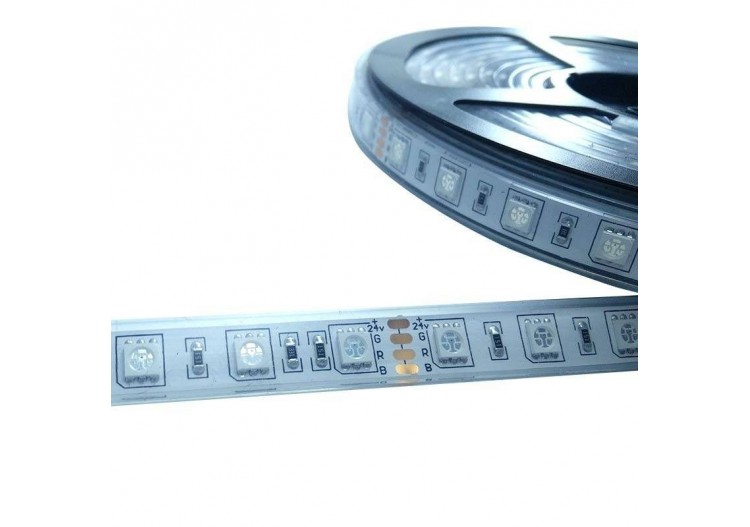 Ruban LED RGB 24V IP67 SMD 5050 72W 5M - B1549-IP67 - Barcelona LED