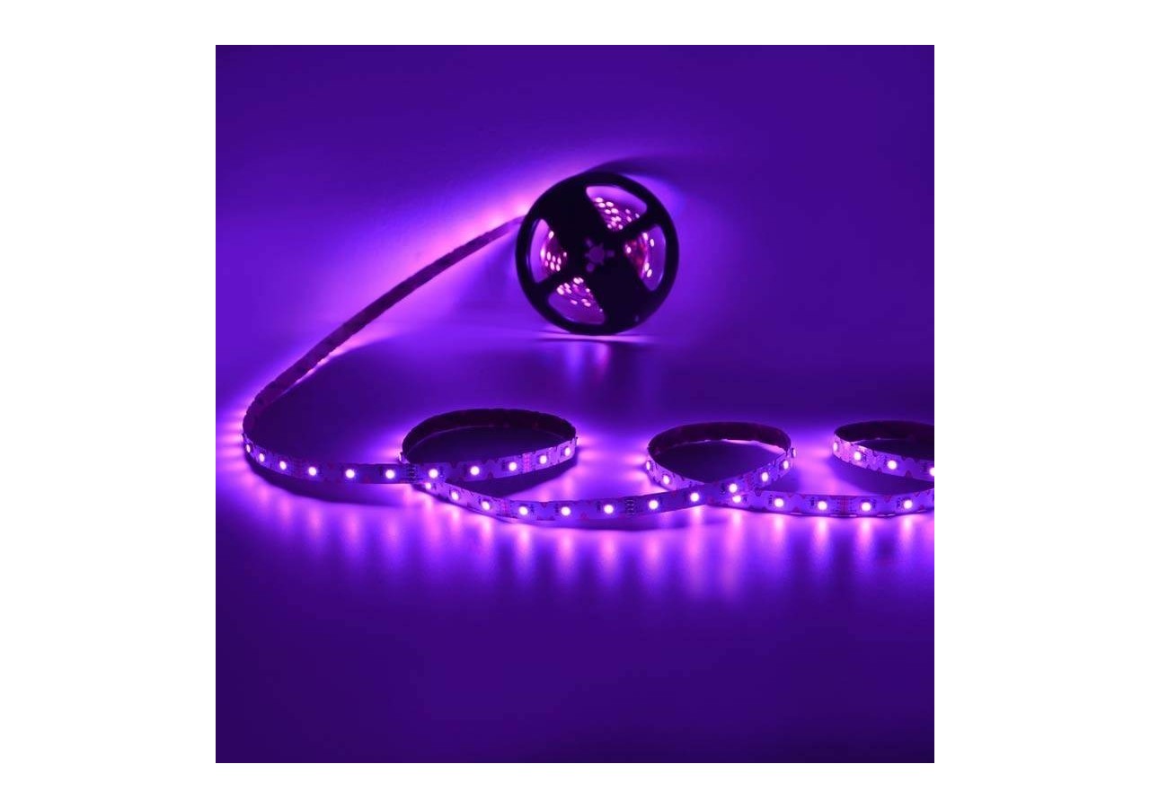 Ruban LED RGB zig zag-12V-50W-8mm-IP20-42 LED/m-Rouleau de 5m-Sécable tous les 6,2 cm - B1523RGB - Barcelona LED