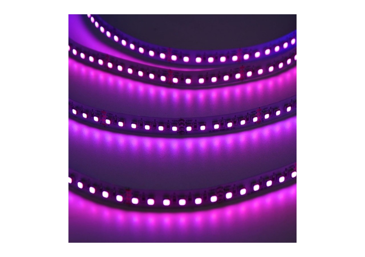 Ruban LED 24V DC 120W RGB IP20 SMD3535 PCB 12mm Rouleau 5m - B1547-IP20 - Barcelona LED
