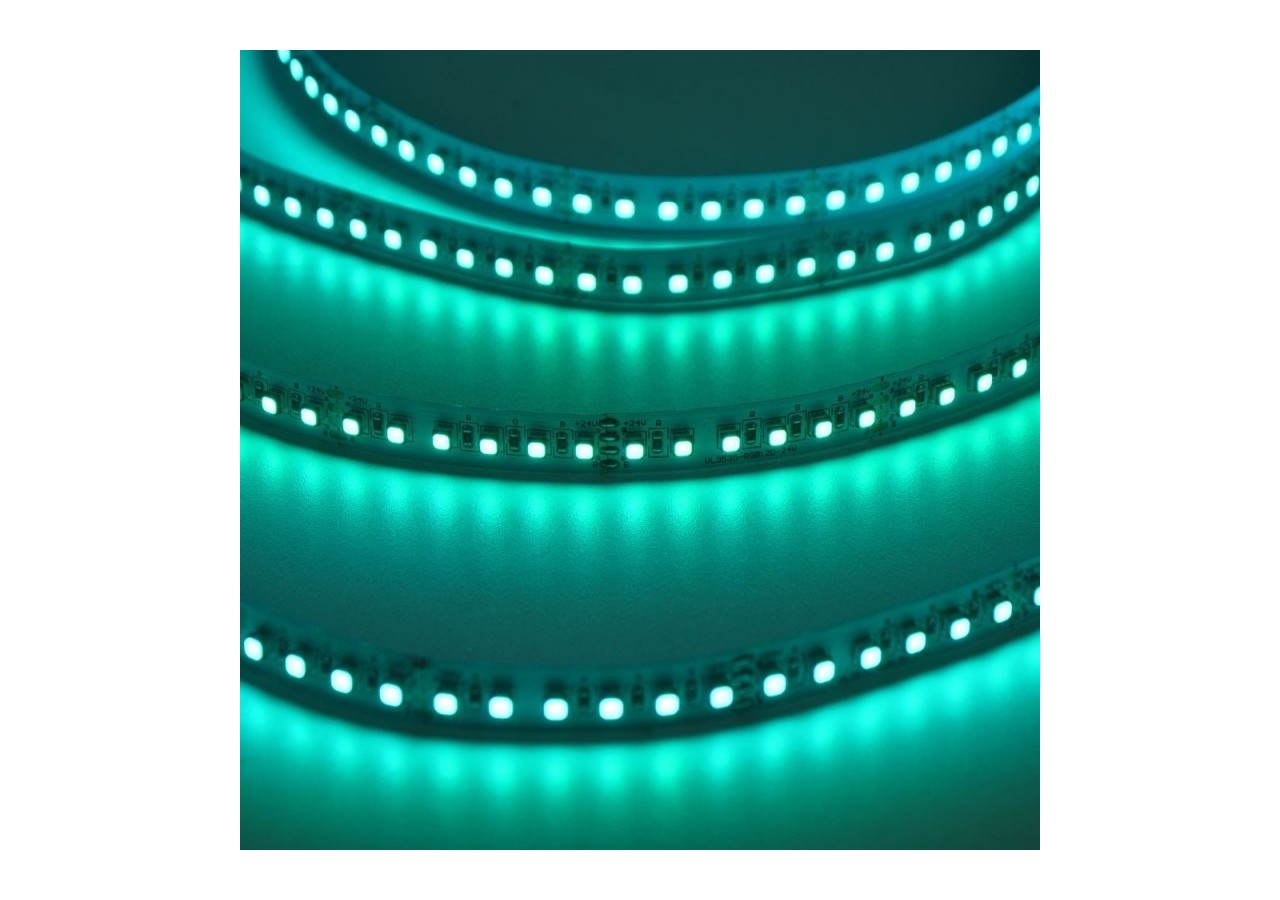 Ruban LED 24V DC 120W RGB IP20 SMD3535 PCB 12mm Rouleau 5m - B1547-IP20 - Barcelona LED