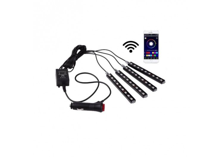 Kit ruban LED RGB 12V pour automobileavec contrôle par application Wifi - B1601-WIFI - Barcelona LED