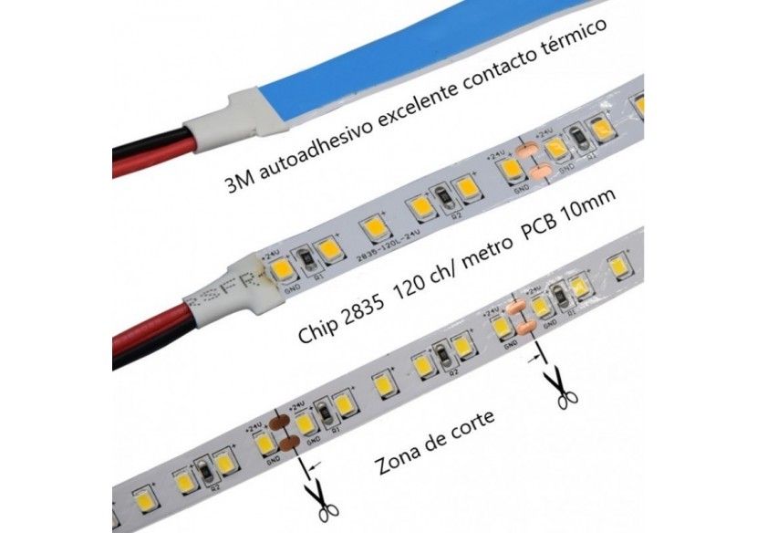 Ruban LED 24V DC spécial boucherie-18W/m-IP20-Rouleau de 5m-120 LED/m - B1552-CAR - Barcelona LED Ruban LED 24V DC spécial boucherie-18W/m-IP20-Rouleau de 5m-120 LED/m - B1552-CAR - Barcelona LED