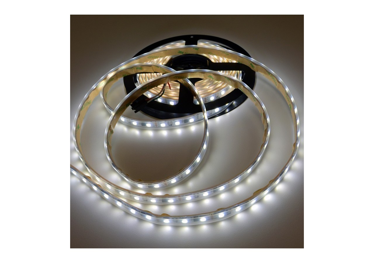 Ruban LED intelligent IC 12V DC-14,4W/m-IP67-60 LED/m-Largeur 10mm-6000K-5m - B1542-3IC-BF - Barcelona LED