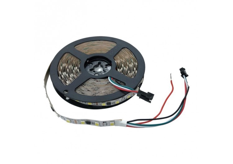 Ruban LED intelligent IC 12V DC-14,4W/m-IP20-60 LED/m-Largeur 10mm-6000K-5m - B1538-3IC-BF - Barcelona LED