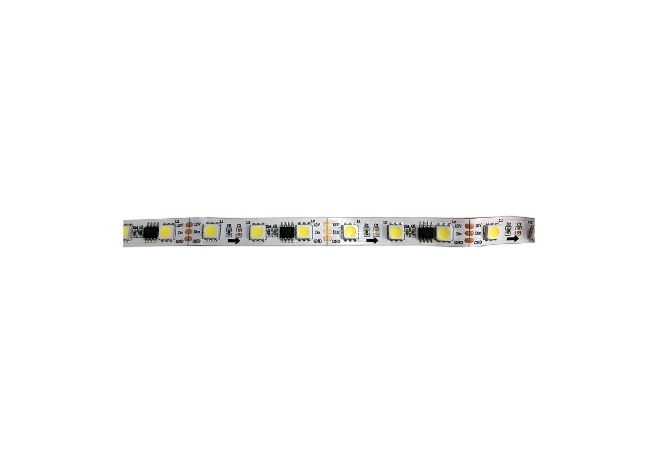 Ruban LED intelligent IC 12V DC-14,4W/m-IP20-60 LED/m-Largeur 10mm-6000K-5m - B1538-3IC-BF - Barcelona LED