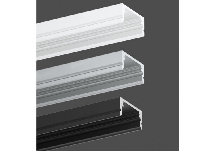 Profilé en aluminium 17x8mm - BPERF17X8-B - Barcelona LED 2