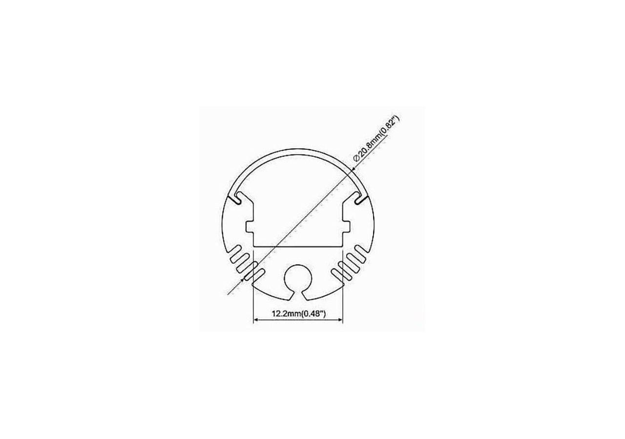 Profilé aluminium à suspendre, 21mm (2 m) - BPERF-DIAM21 - Barcelona LED