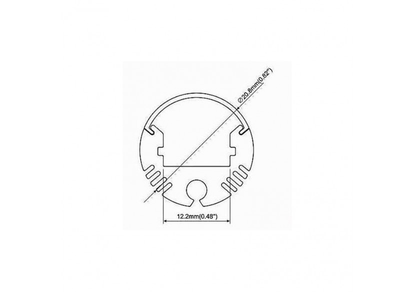 Profilé aluminium à suspendre, 21mm (2 m) - BPERF-DIAM21 - Barcelona LED Profilé aluminium à suspendre, 21mm (2 m) - BPERF-DIAM21 - Barcelona LED