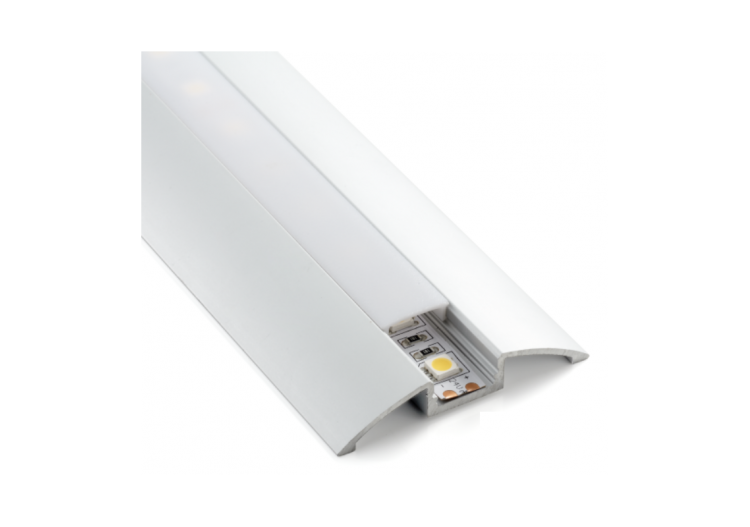 Profilé aluminium 58x9mm Surface en forme de demi-lune (2 m) - BPERF58X9 - Barcelona LED