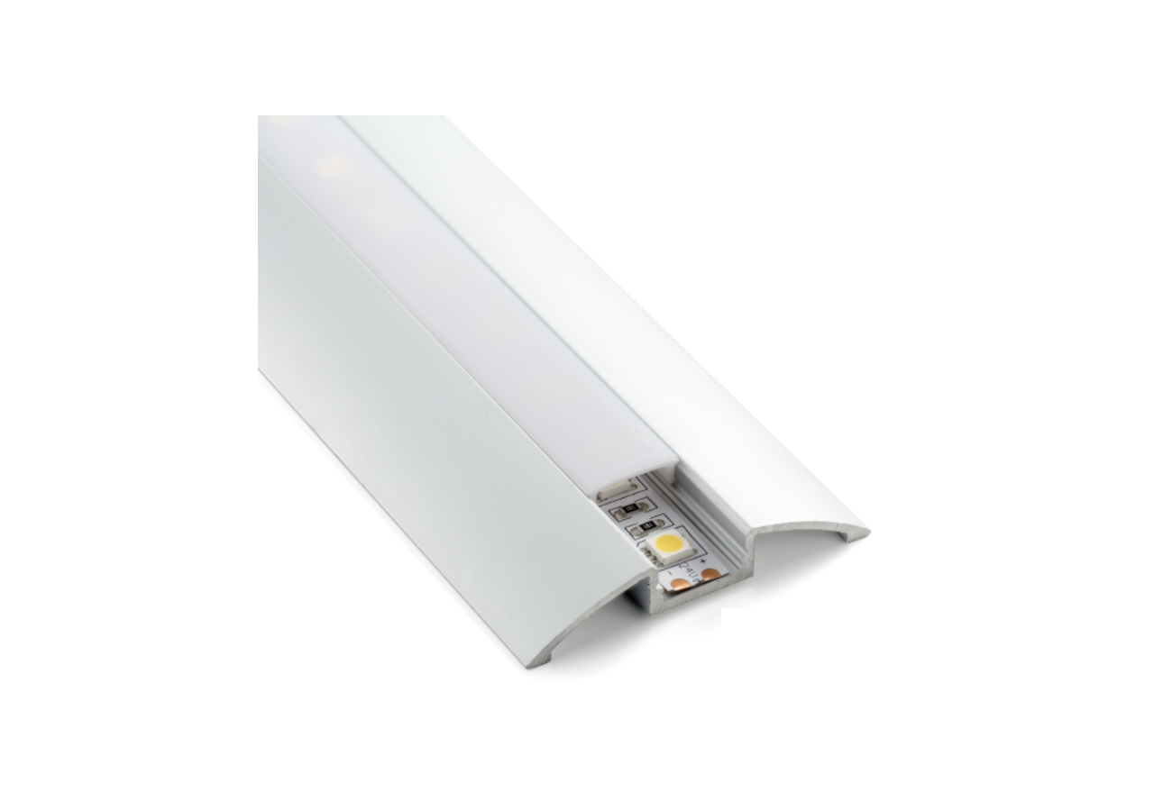 Profilé aluminium 58x9mm Surface en forme de demi-lune (2 m) - BPERF58X9 - Barcelona LED