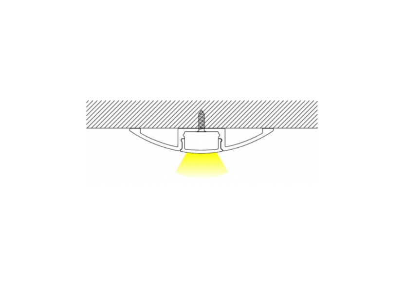 Profilé aluminium 58x9mm Surface en forme de demi-lune (2 m) - BPERF58X9 - Barcelona LED Profilé aluminium 58x9mm Surface en forme de demi-lune (2 m) - BPERF58X9 - Barcelona LED