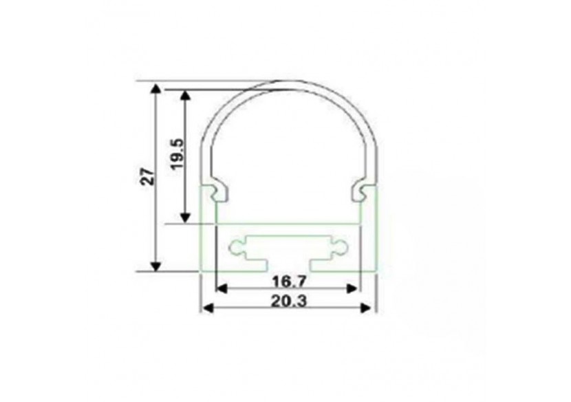 Profilé pour ruban LED suspendu ou en surface 20x27mm (2m) - BPERF20X27 - Barcelona LED Profilé pour ruban LED suspendu ou en surface 20x27mm (2m) - BPERF20X27 - Barcelona LED