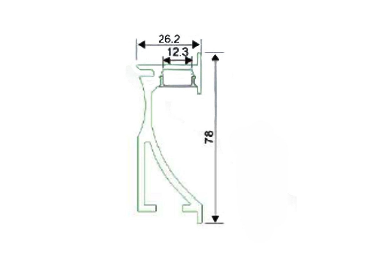 Profilé aluminium encastrable leche mur 26x78mm (2 m) - BPERF26X78 - Barcelona LED