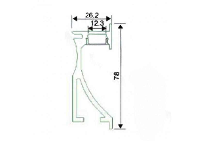 Profilé aluminium encastrable leche mur 26x78mm (2 m) - BPERF26X78 - Barcelona LED Profilé aluminium encastrable leche mur 26x78mm (2 m) - BPERF26X78 - Barcelona LED