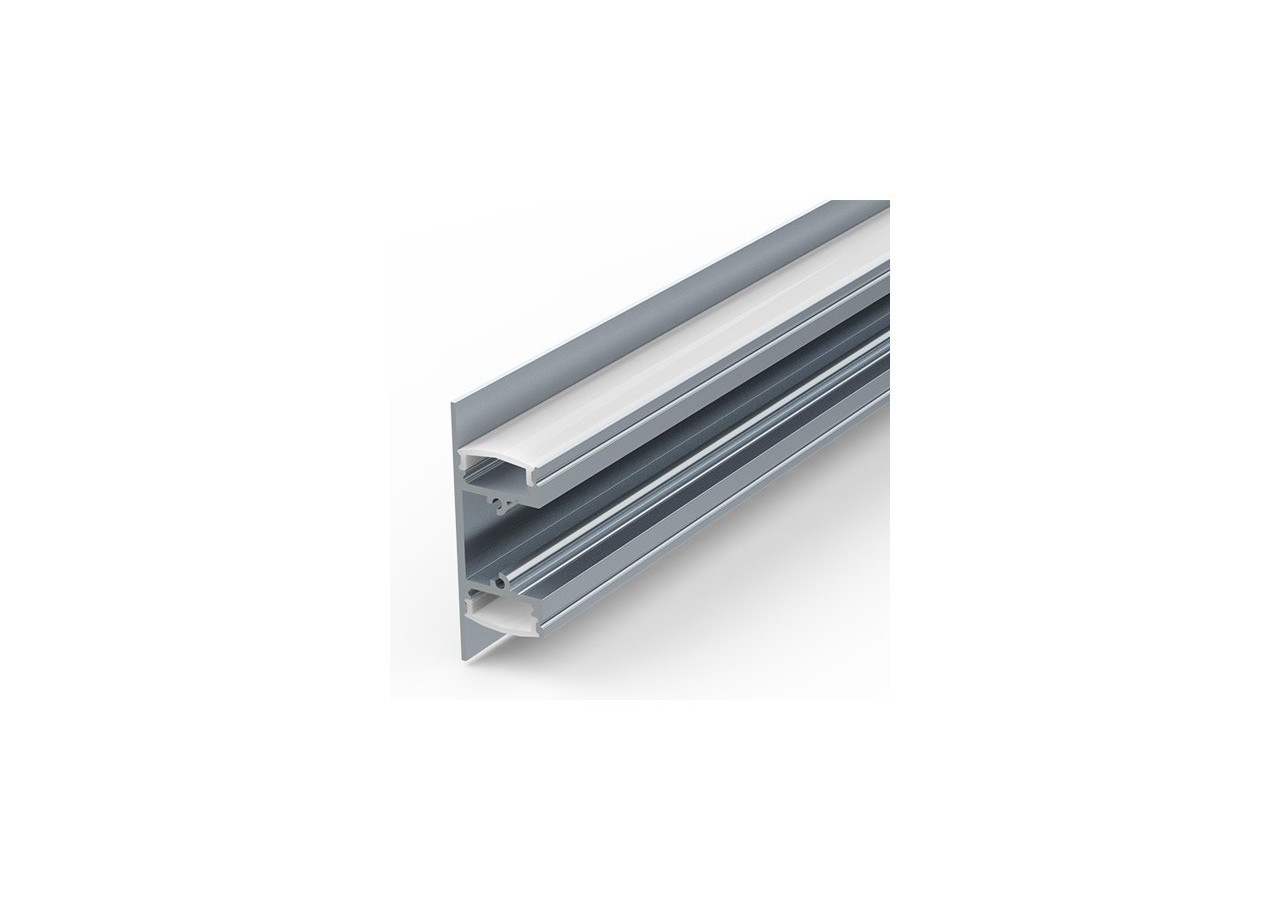 Profilé aluminium type léche-mur haut/bas 18x49mm (2 m) - BPERF18X49 - Barcelona LED