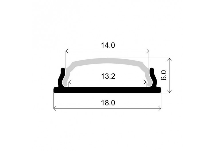 Profilé aluminium flexible 18x6 (2m) - BPERF18X6 - Barcelona LED 2