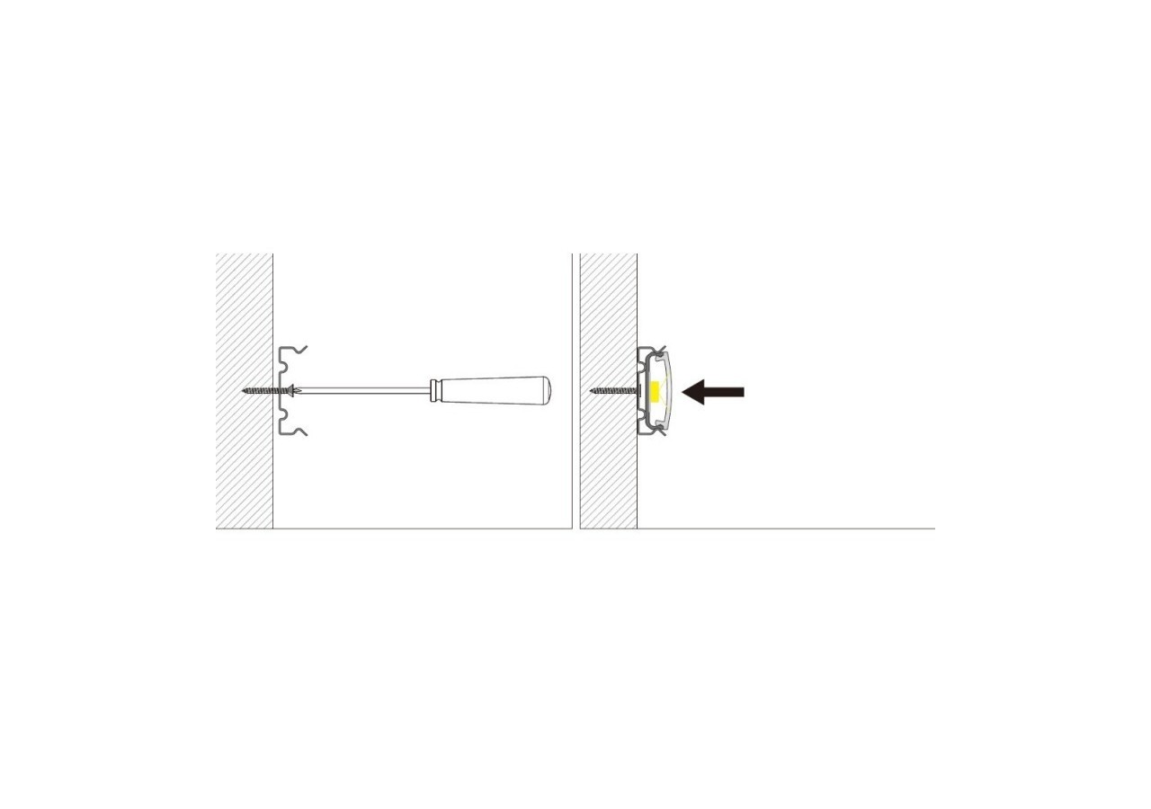 Agrafe métallique pour fixation de profilé flexible 18X6MM (1U) - BGM18 - Barcelona LED