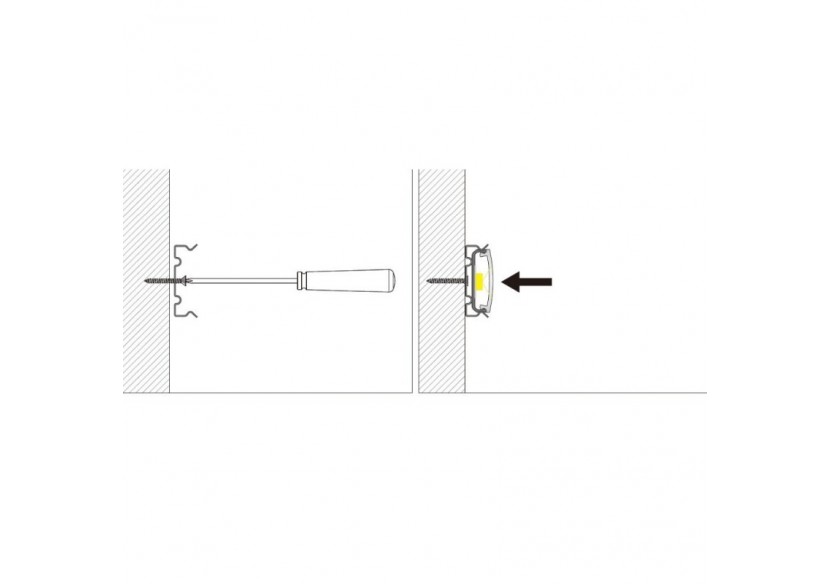 Agrafe métallique pour fixation de profilé flexible 18X6MM (1U) - BGM18 - Barcelona LED Agrafe métallique pour fixation de profilé flexible 18X6MM (1U) - BGM18 - Barcelona LED