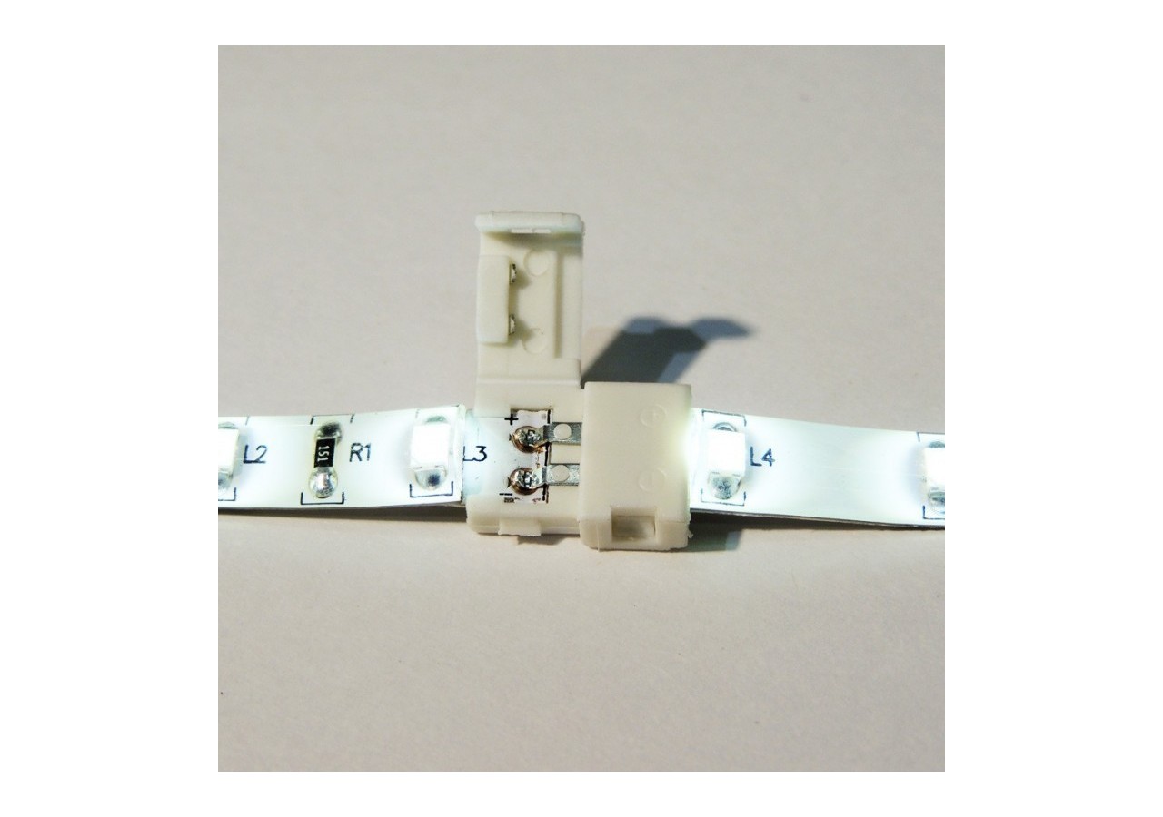 Connecteur ruban LED 8mm monocolore sans câble - B1680DIR - Barcelona LED