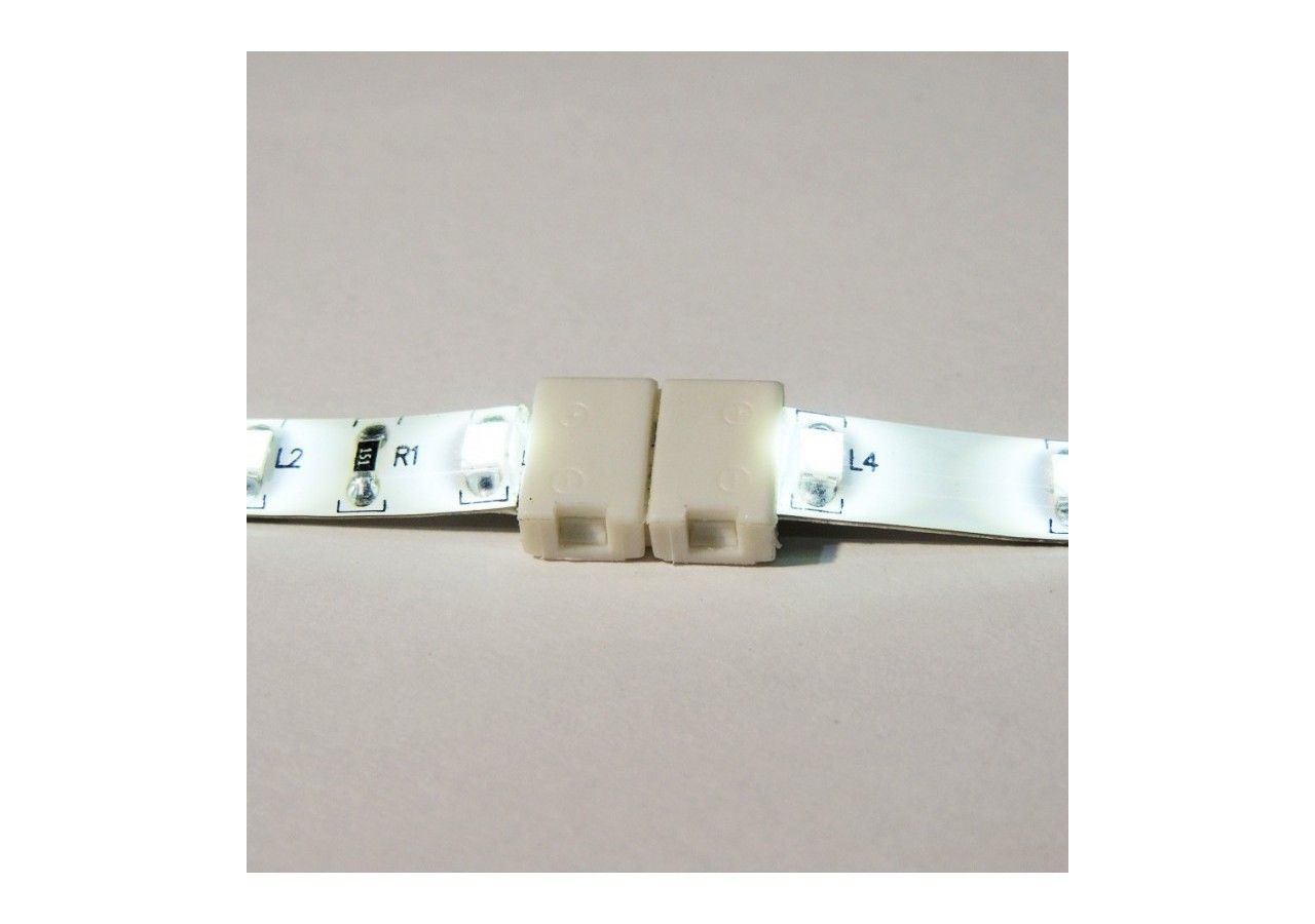 Connecteur ruban LED 8mm monocolore sans câble - B1680DIR - Barcelona LED