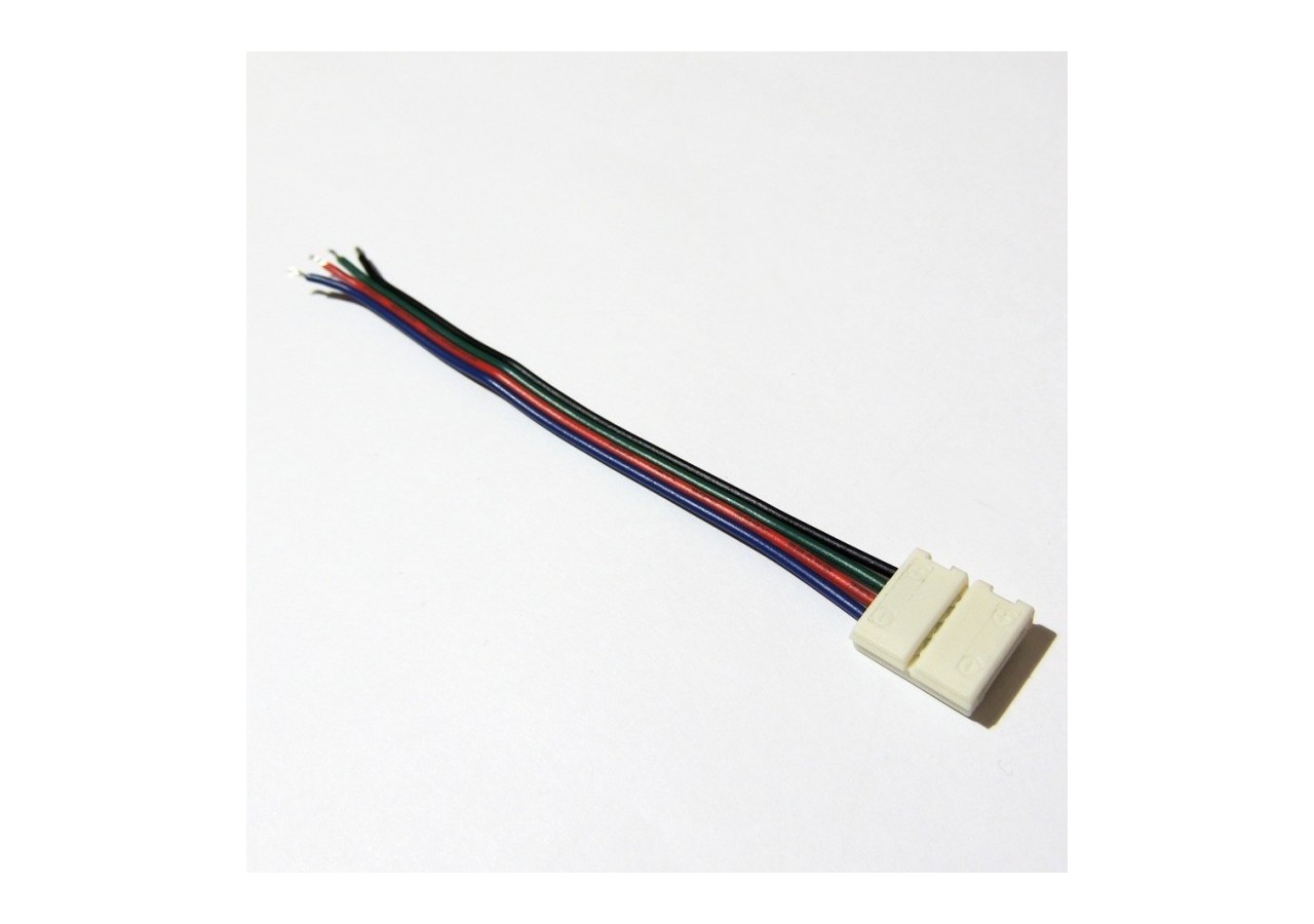 Connecteur ruban LED RGB 10mmavec câble - B1690 - Barcelona LED
