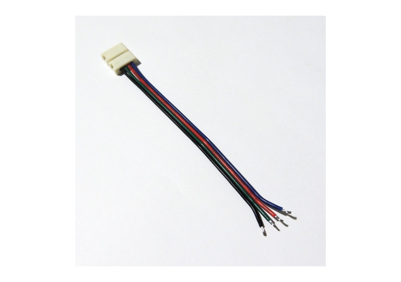 Connecteur ruban LED RGB 10mmavec câble - B1690 - Barcelona LED