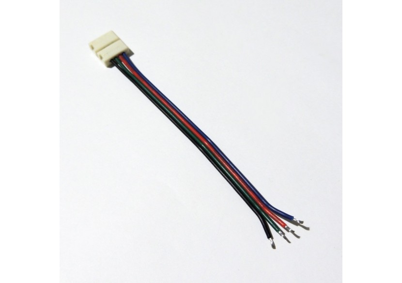 Connecteur ruban LED RGB 10mmavec câble - B1690 - Barcelona LED Connecteur ruban LED RGB 10mmavec câble - B1690 - Barcelona LED