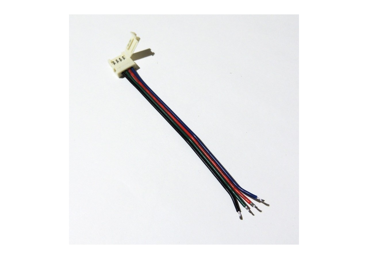 Connecteur ruban LED RGB 10mmavec câble - B1690 - Barcelona LED