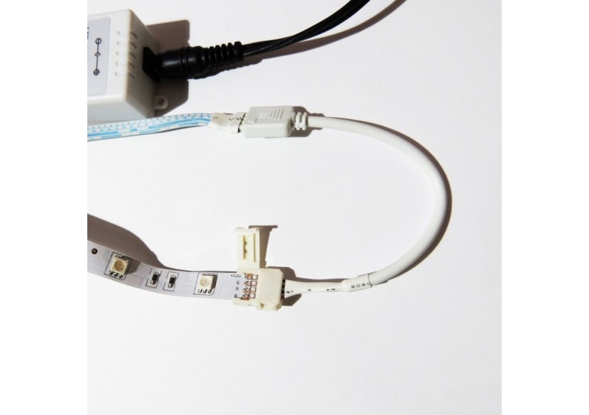 Connecteur ruban LED RGB 10mm pour contrôleur 4 broches - B1682 - Barcelona LED Connecteur ruban LED RGB 10mm pour contrôleur 4 broches - B1682 - Barcelona LED